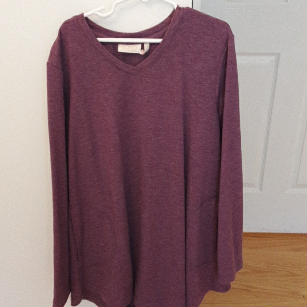 Purple long sleeve shirt